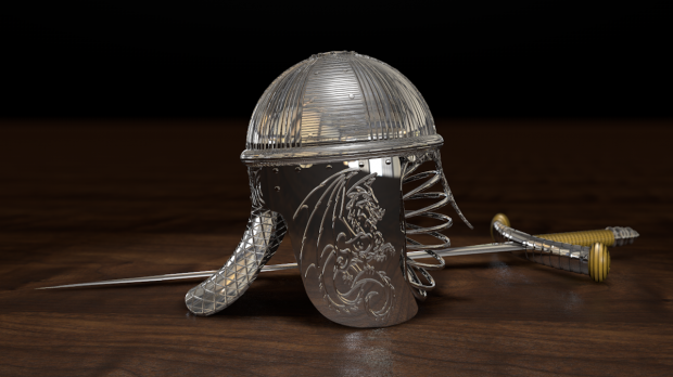 头盔和剑3D模型1