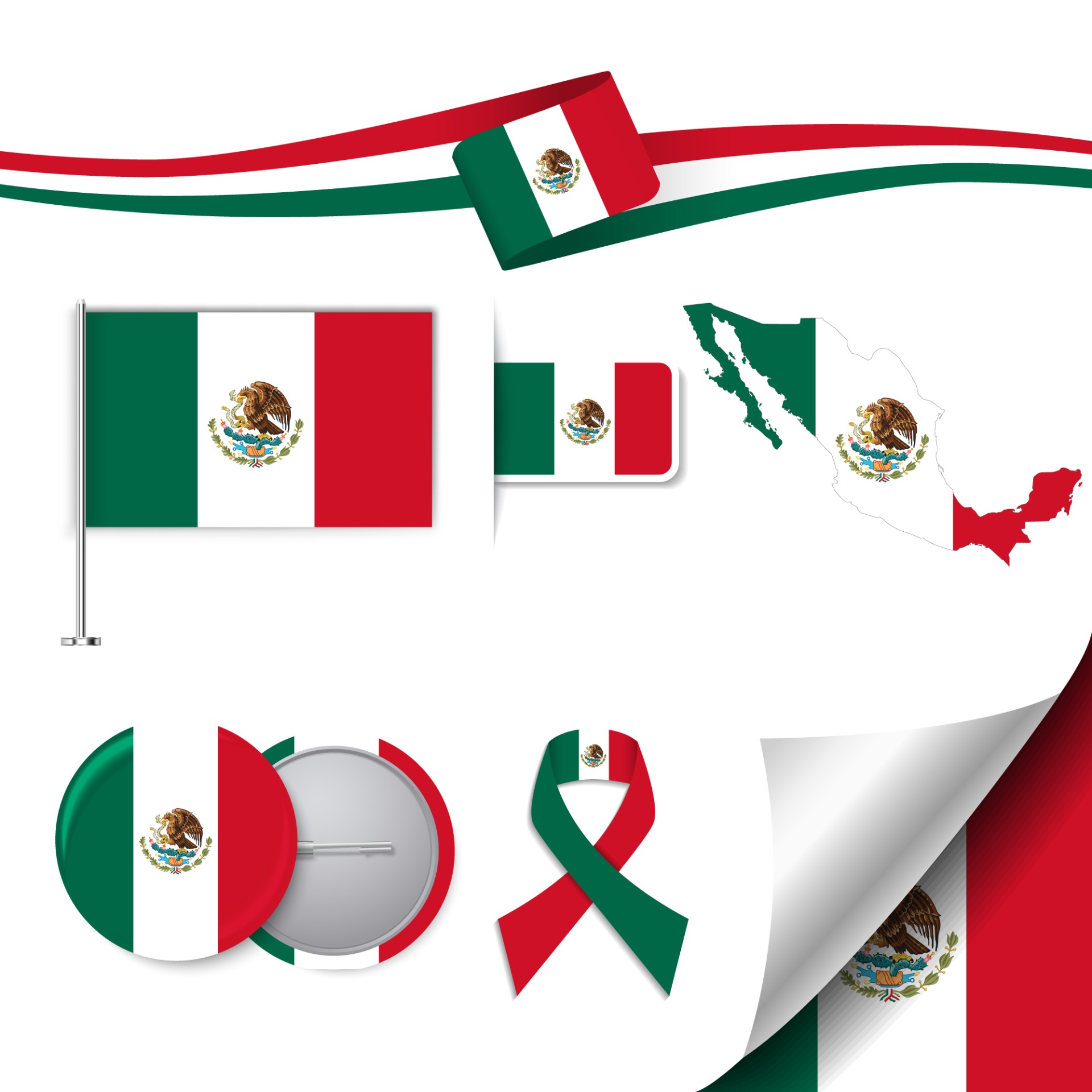 墨西哥国旗设计插图0