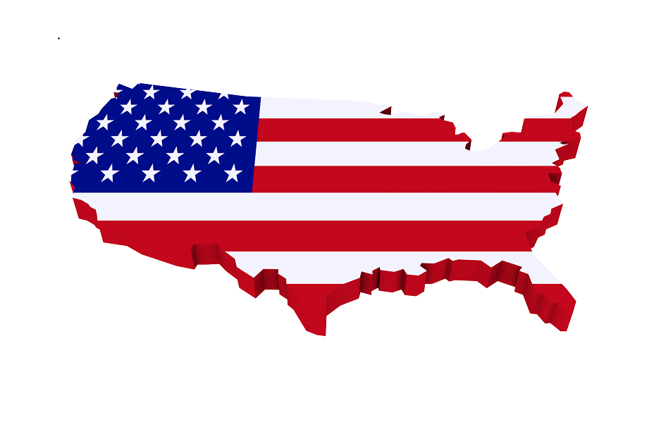 美国国旗立体地图插图0