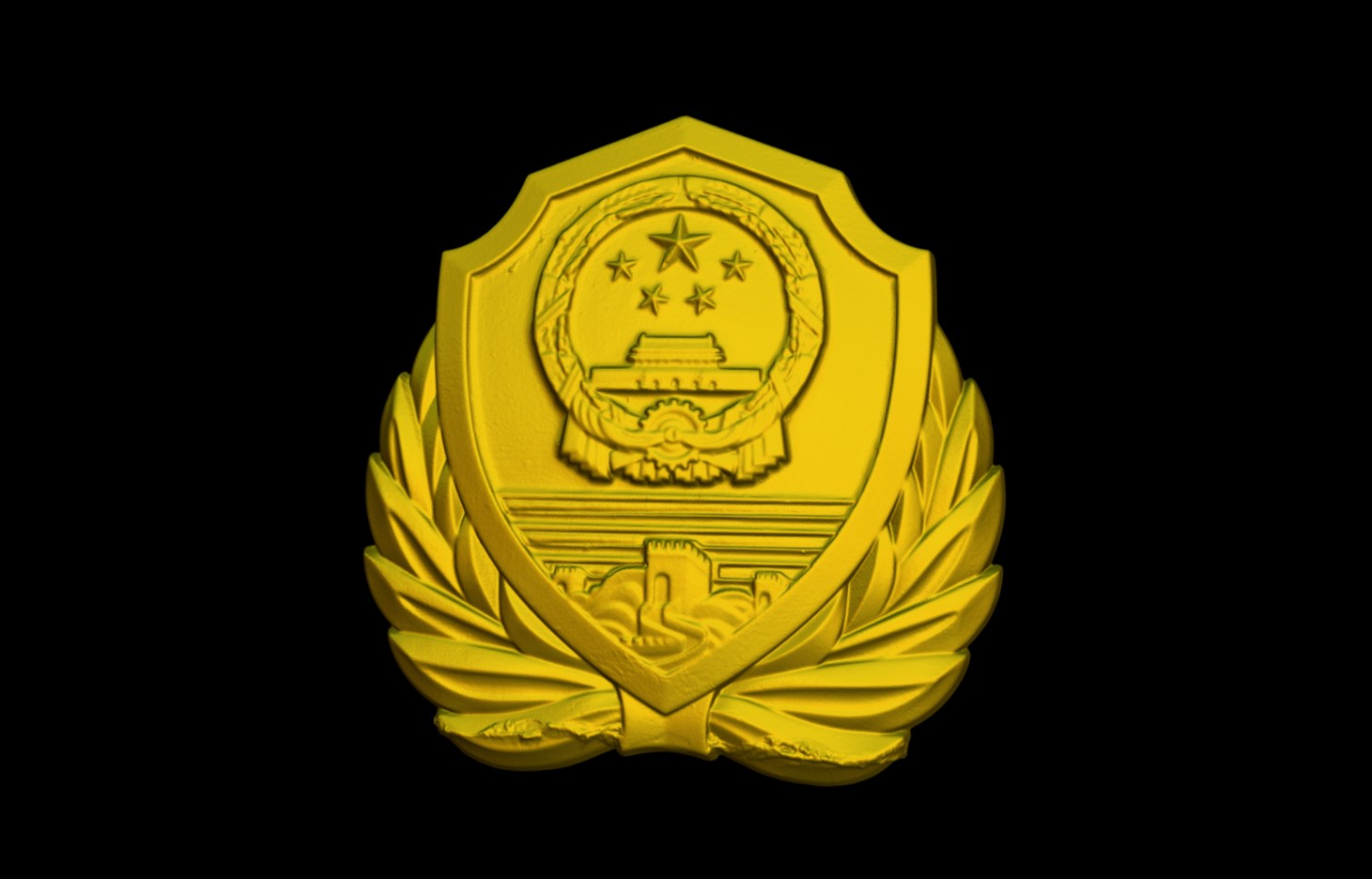 金色中国国徽模型1