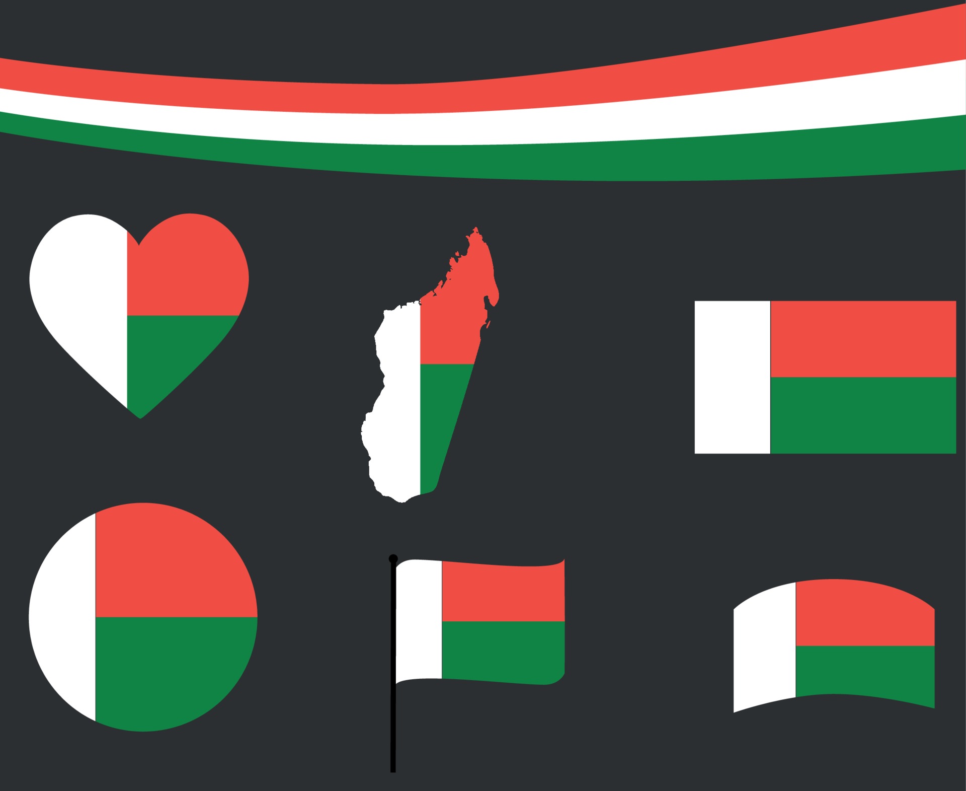 马达加斯加国旗地图插图0