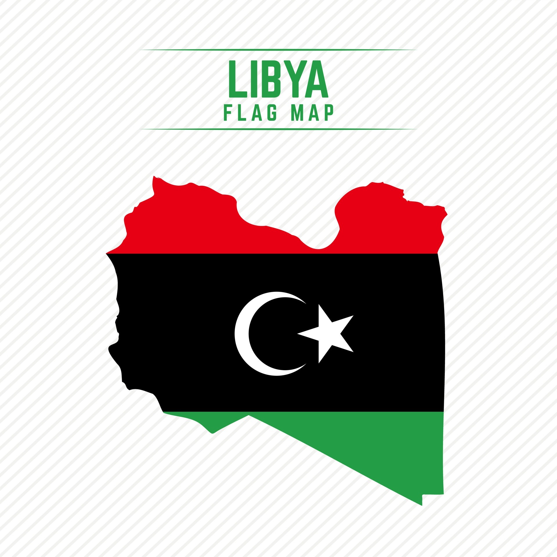 利比亚国旗地图插图0
