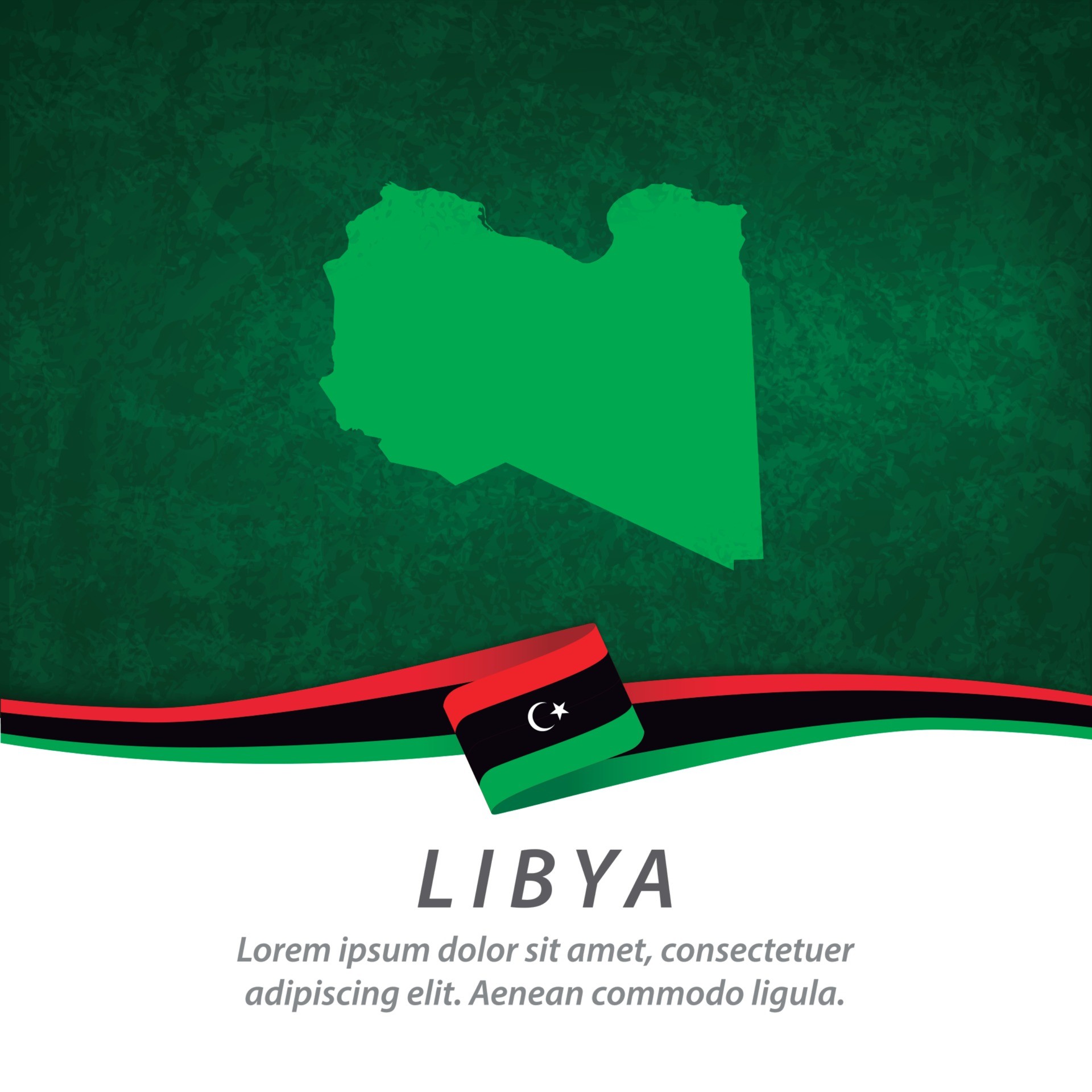 利比亚国旗与地图插图0