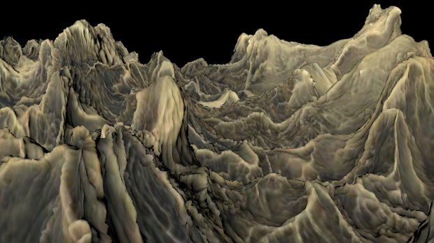 火星岩层表面3d模型1