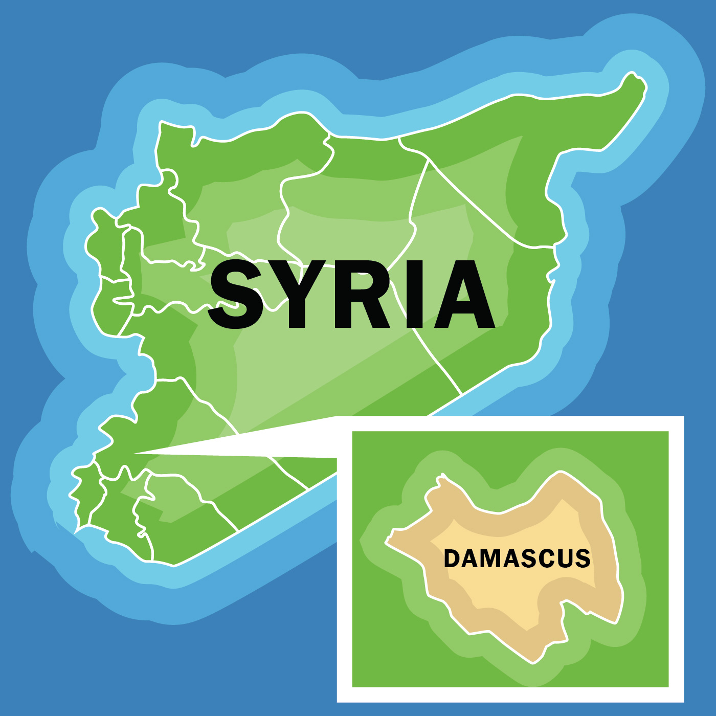 叙利亚地图地形插图0