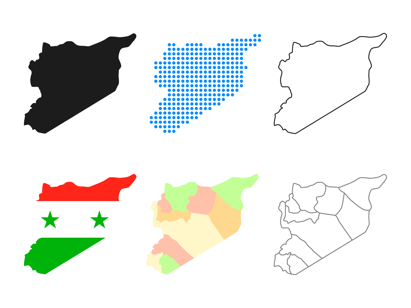 叙利亚地图设计插图0