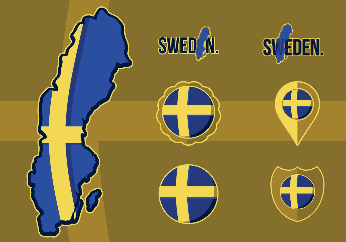 瑞典国旗地图插图0