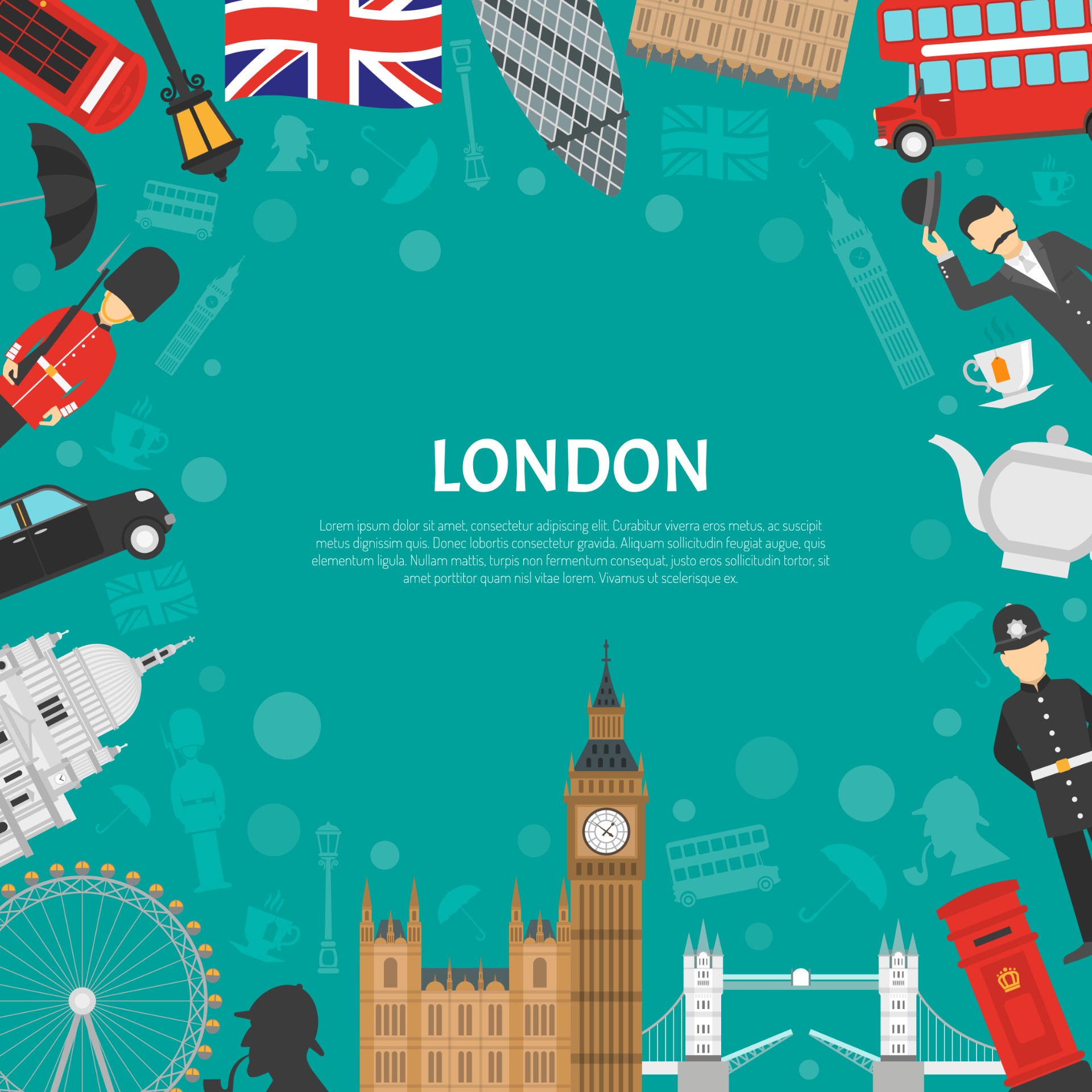 伦敦城市框架背景插图0