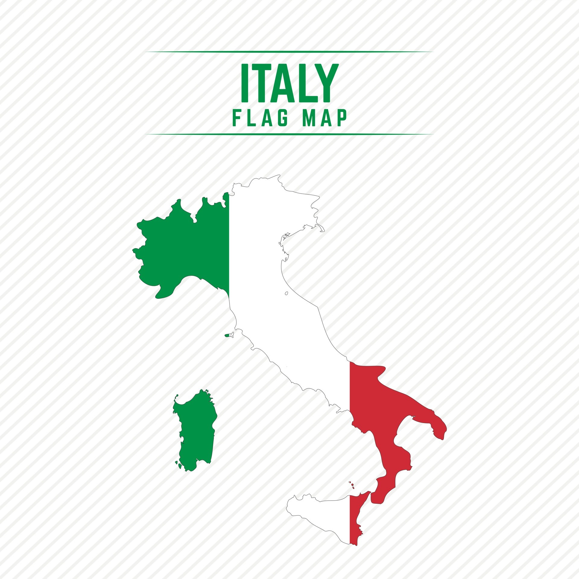意大利国旗地图插图0