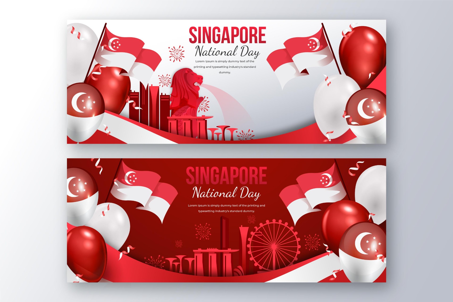 新加坡国庆横幅设计插图0