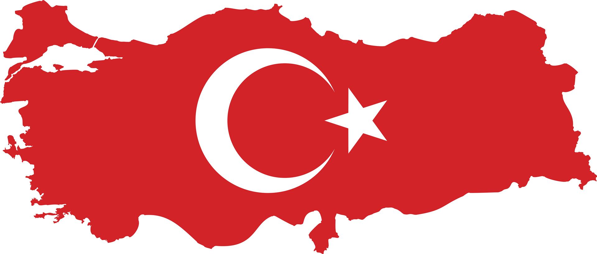 土耳其地图上的国旗插图0