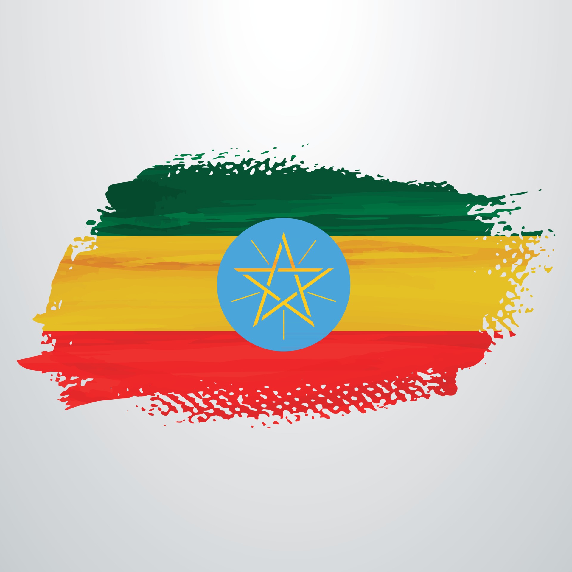 埃塞俄比亚国旗刷插图0