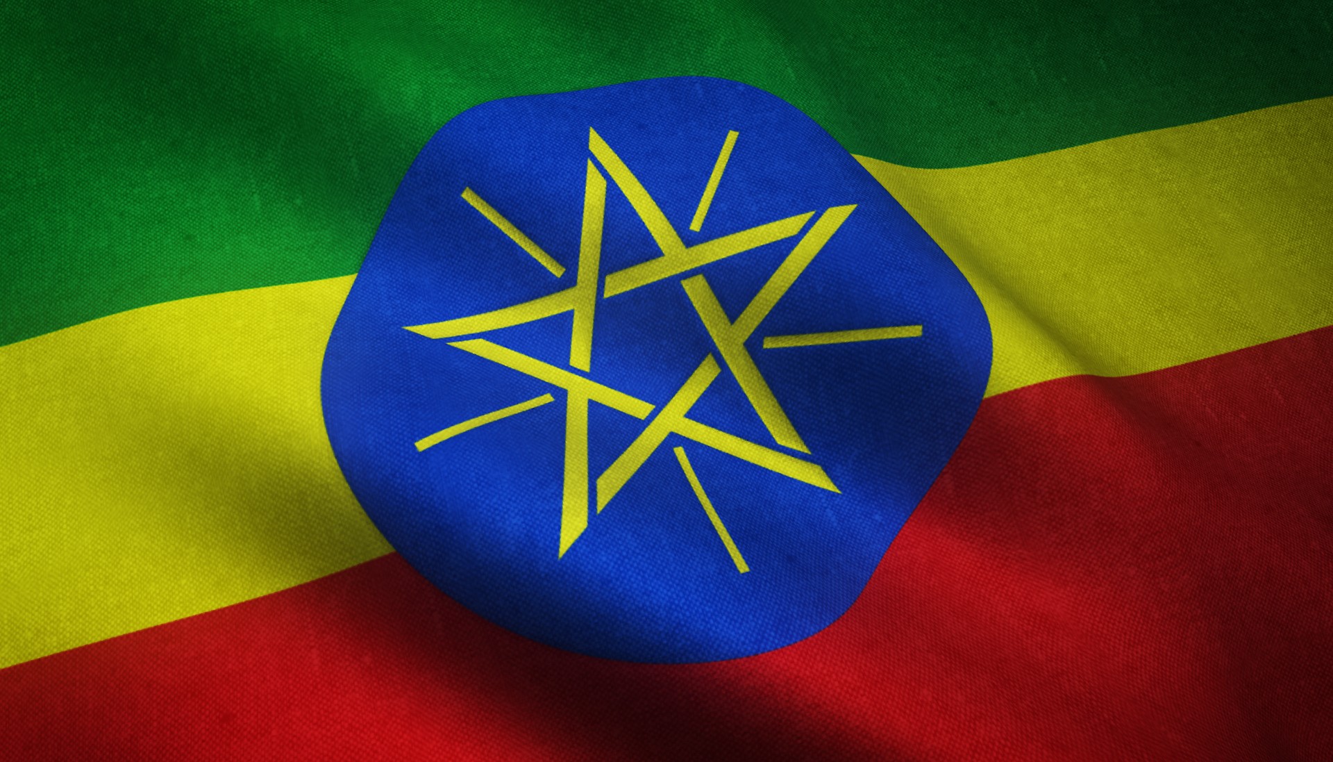 飘扬的埃塞俄比亚国旗插图1