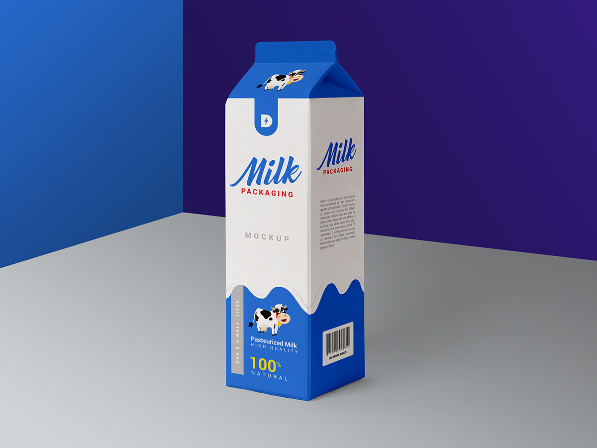 牛奶包装盒模型0