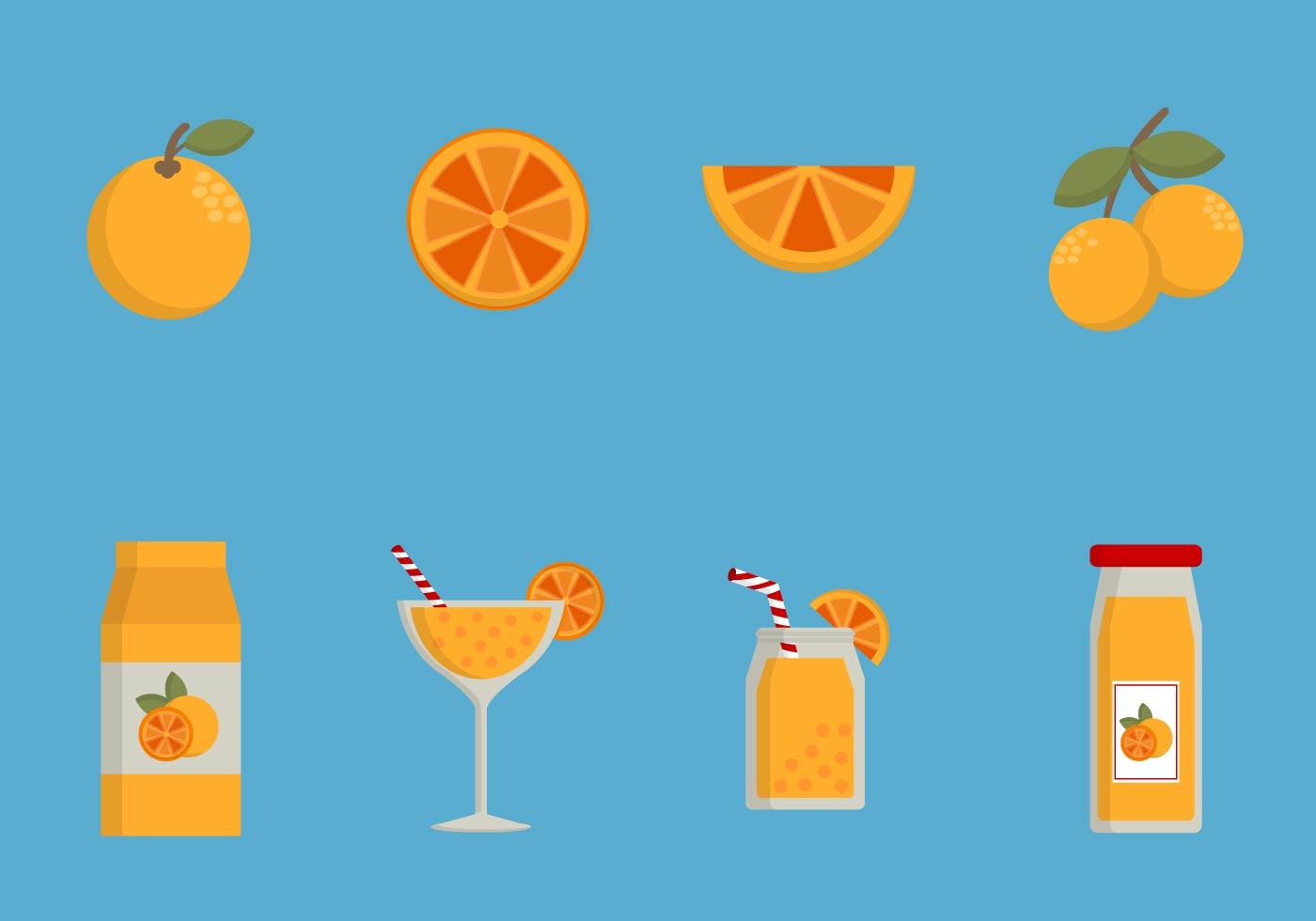 橙子与饮料插图0