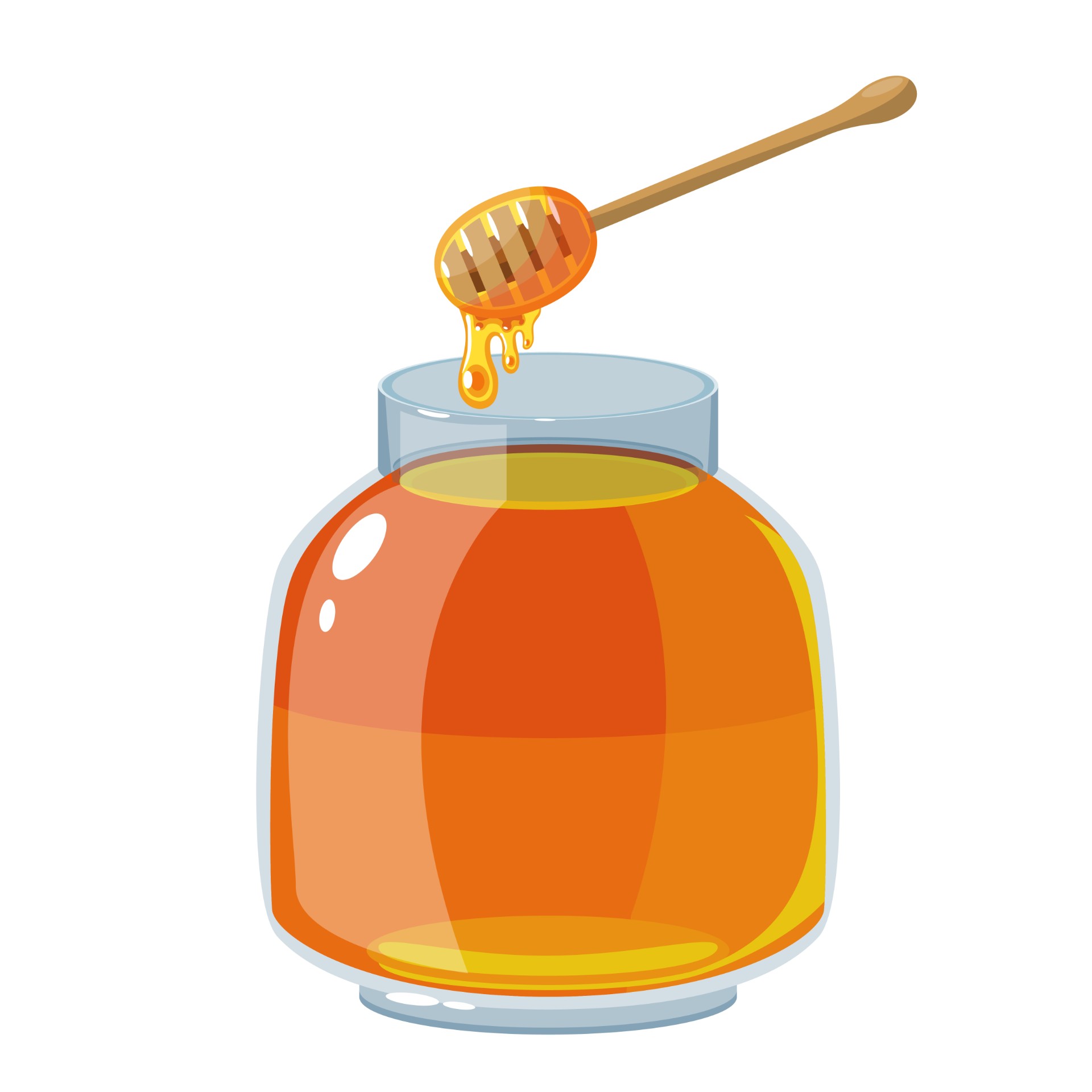 装满蜂蜜的玻璃罐插图0