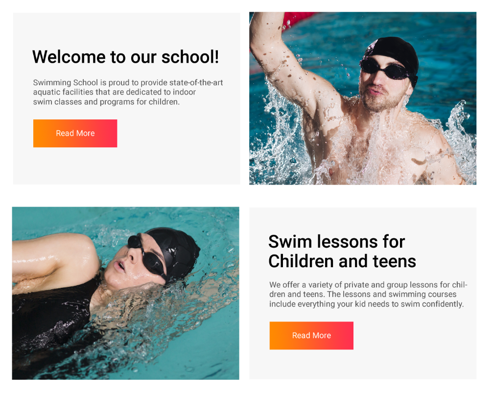 游泳培训机构网站模板1