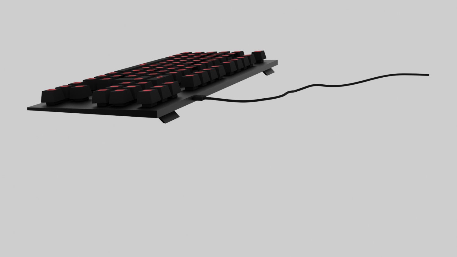 普通键盘3D模型1