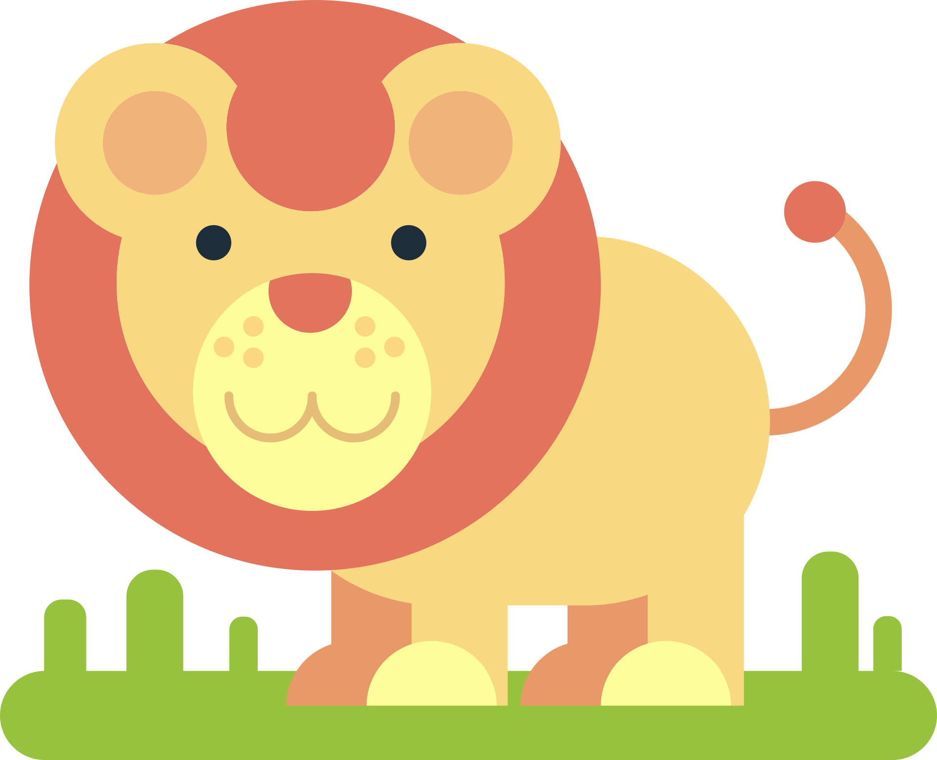 草坪上的狮子插图0