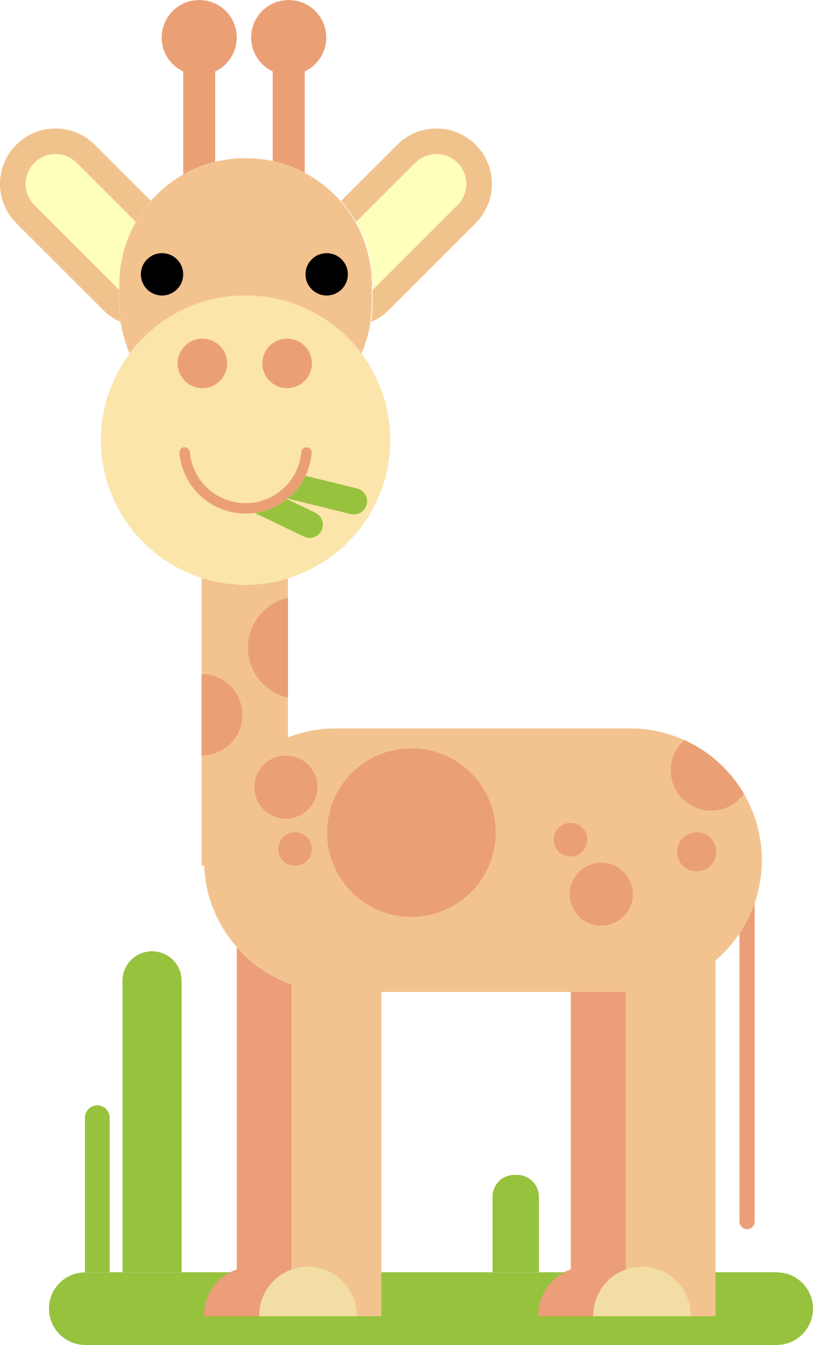 吃草的长颈鹿插图0