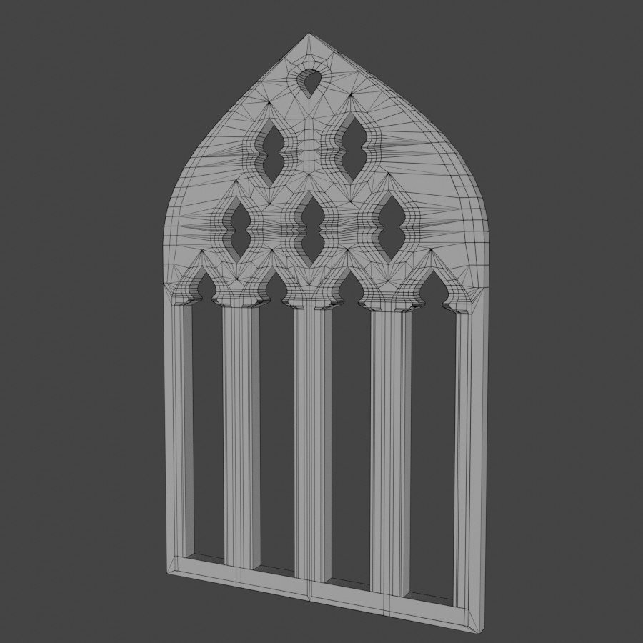 中世纪窗户3D模型1