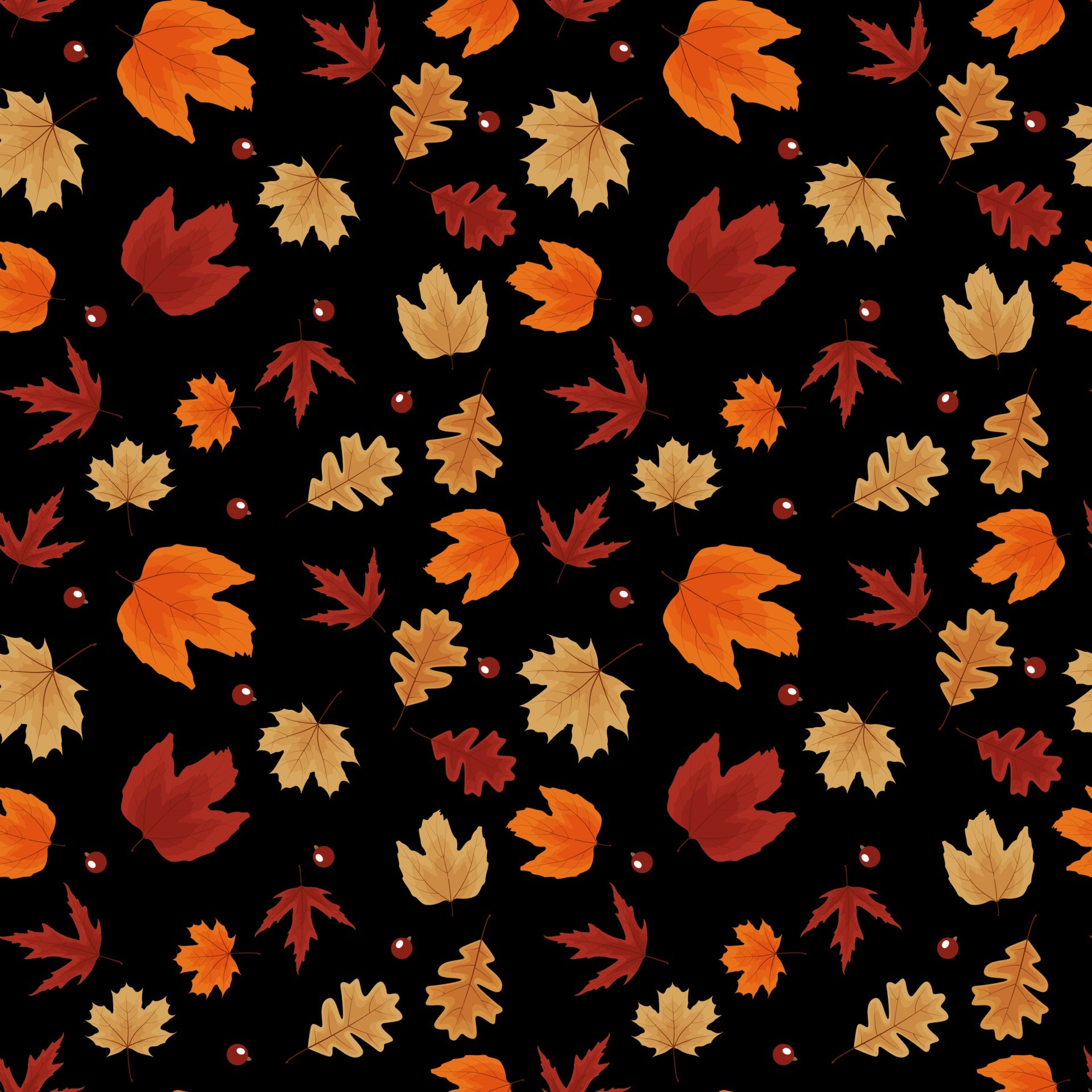 秋天自然落叶背景插图0