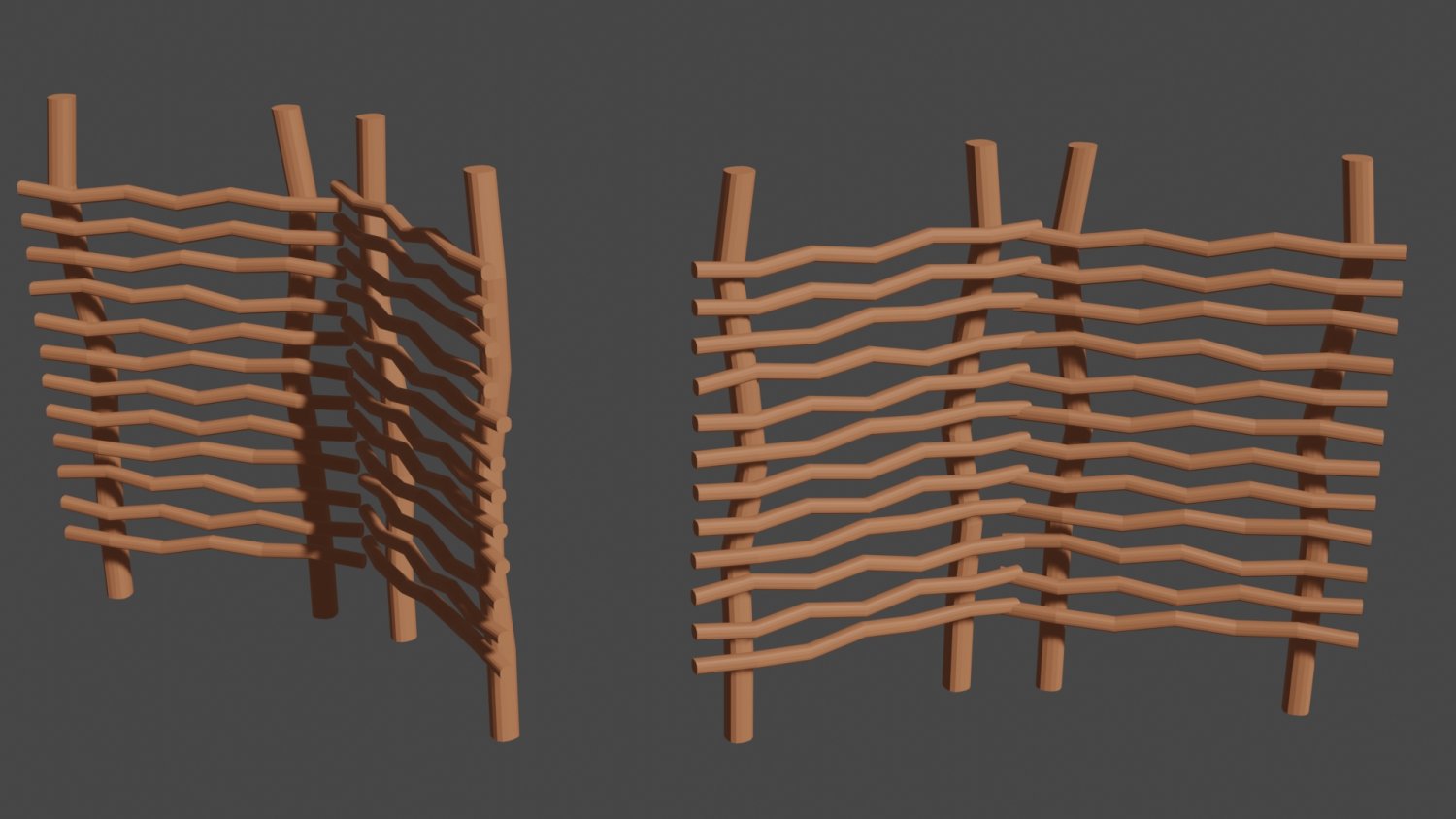 木栅栏3D模型4