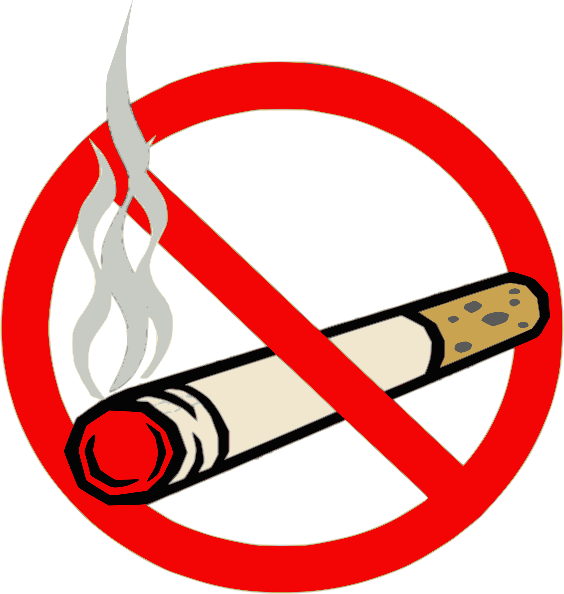 禁止吸烟标志图片卡通插图0