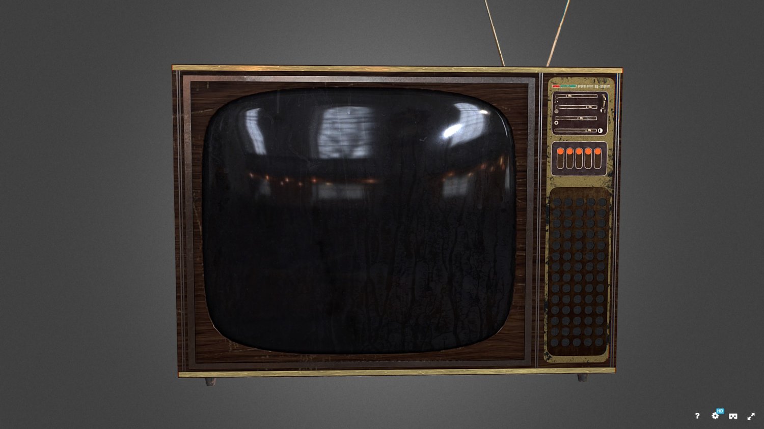 复古电视3D模型0