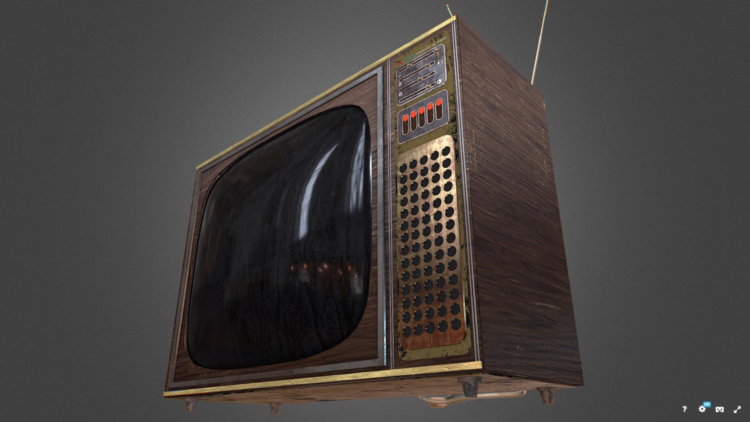 复古电视3D模型2