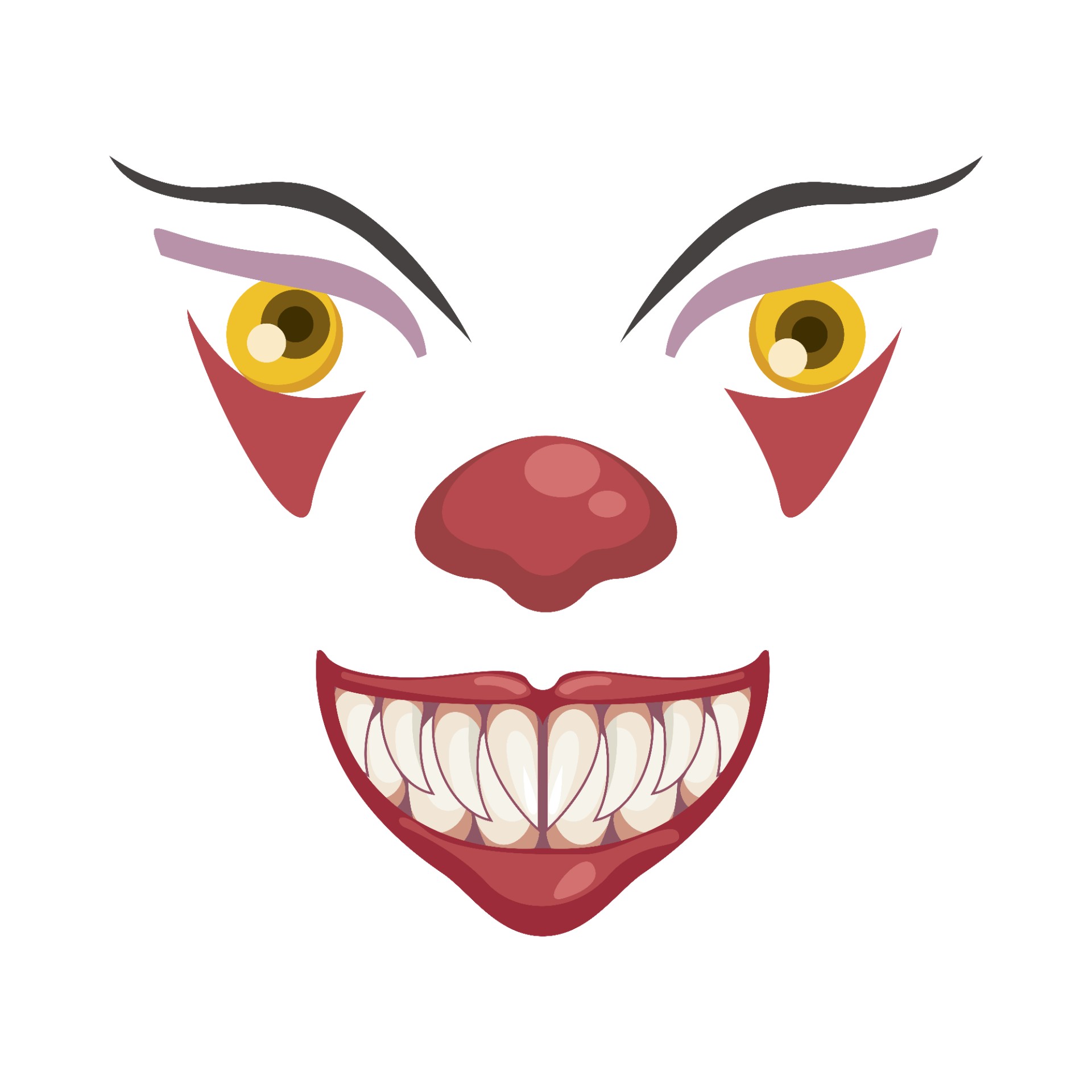 黑暗小丑脸万圣节插图0
