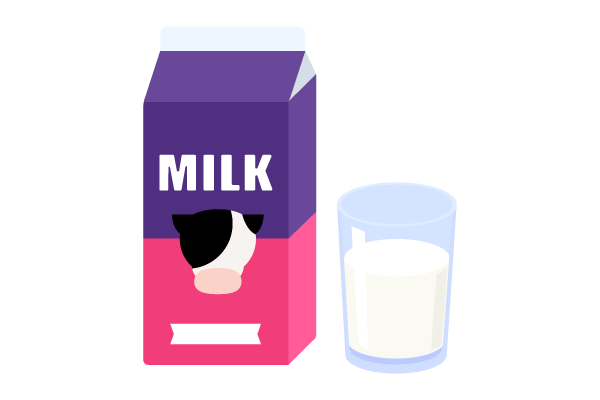 牛奶盒子彩色卡通0