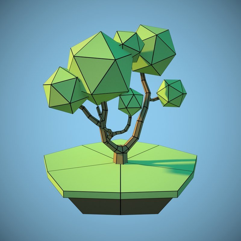 低聚树3D模型0