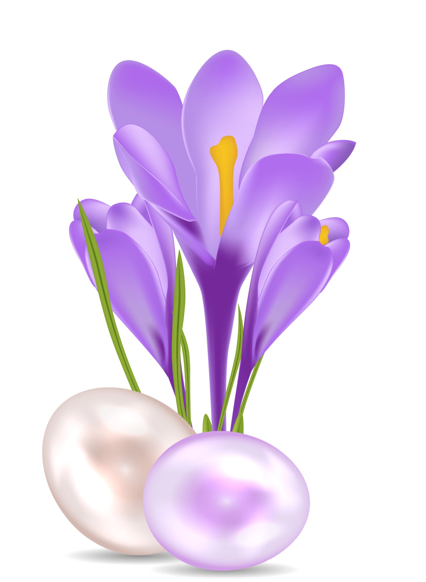 复活节彩蛋与花插图0