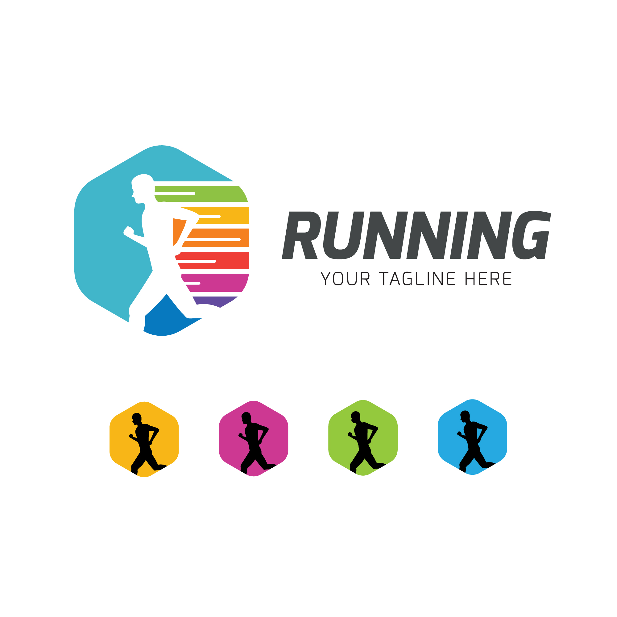 跑步logo设计运动0