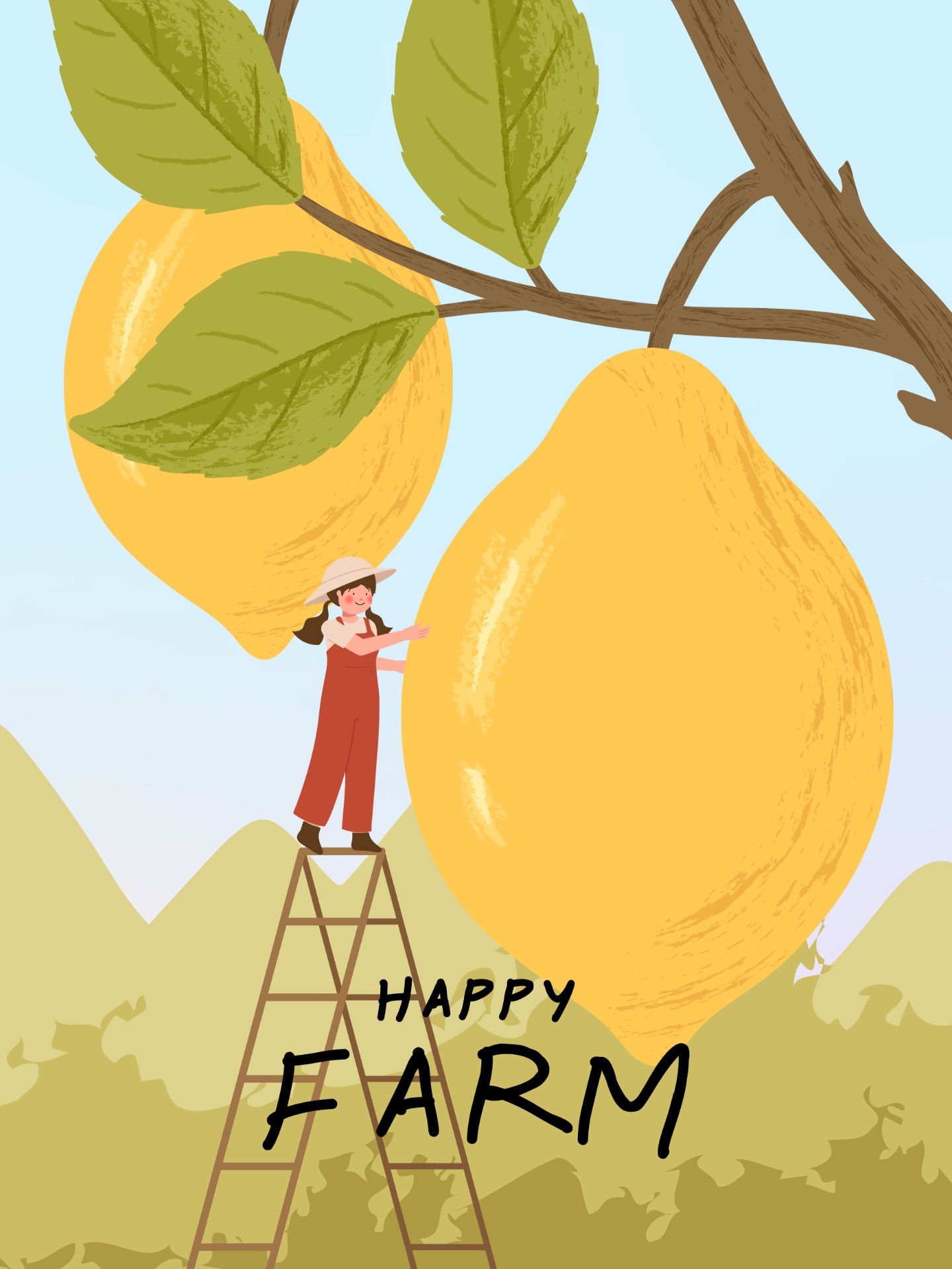 农民与柠檬收获海报插图0