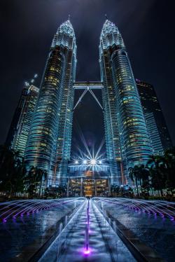 吉隆坡双子塔夜景