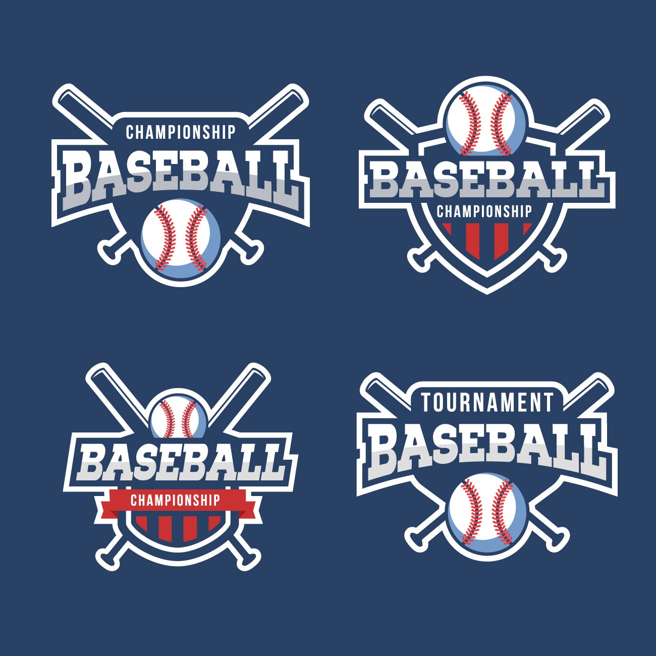 一组棒球队logo设计0