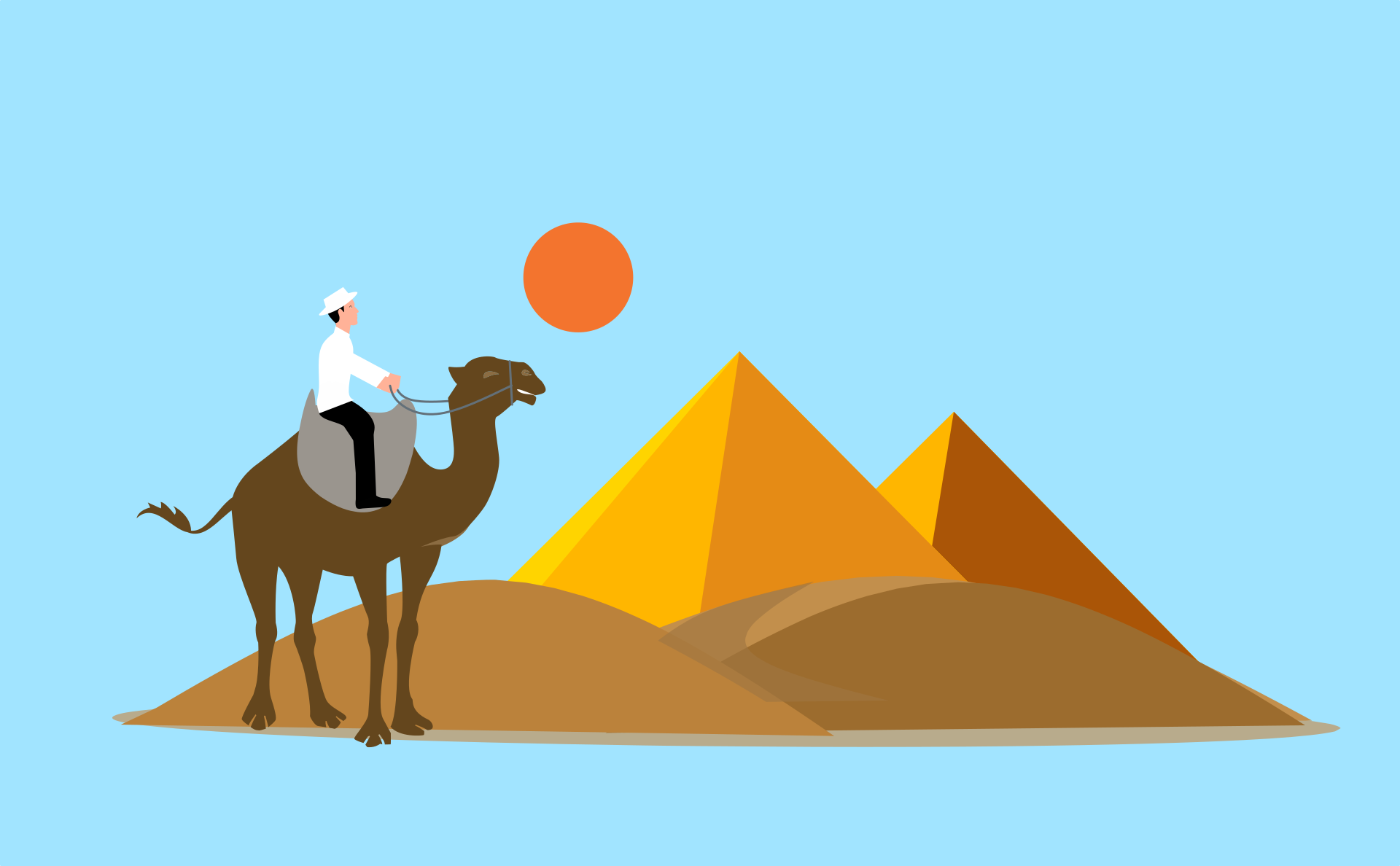 在埃及骑骆驼的人插图0