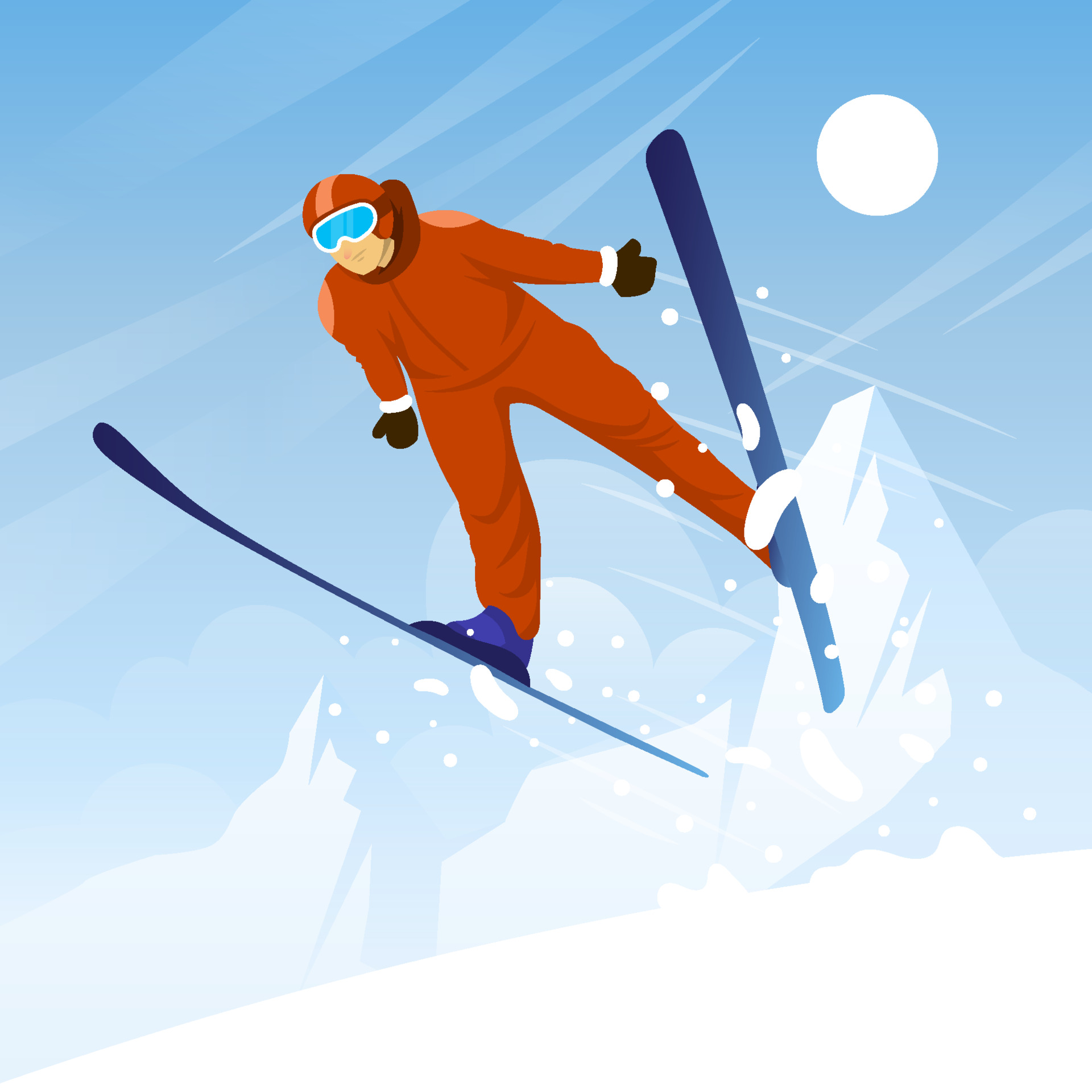 冬季滑雪飞行插图0
