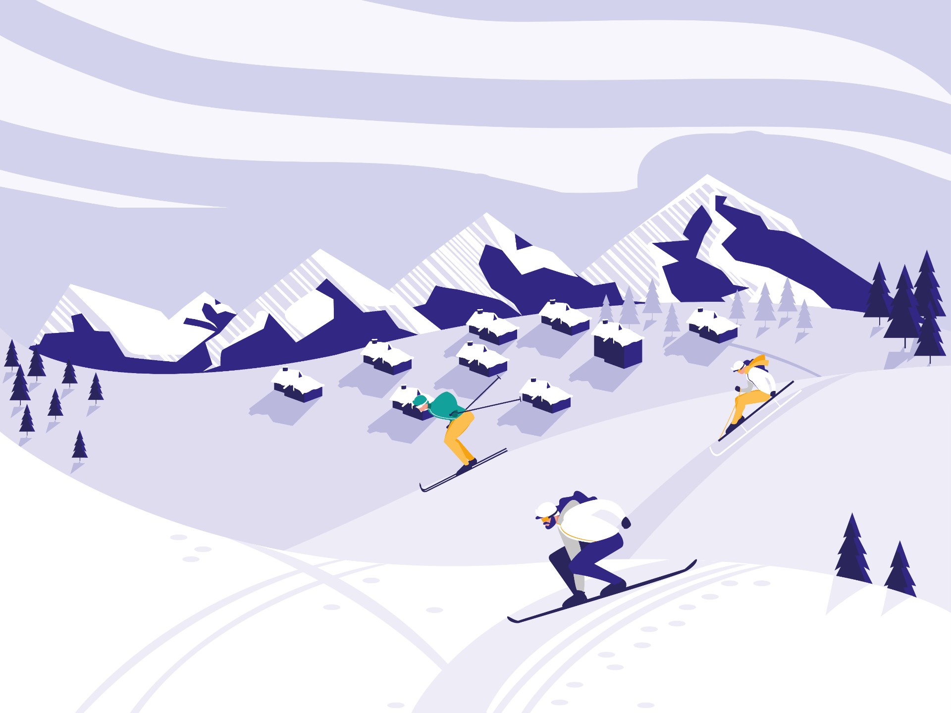滑雪营地场景插图0