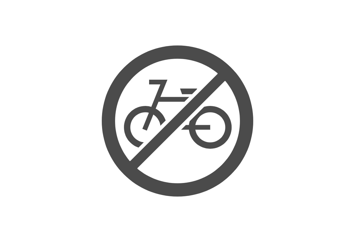 禁止自行车通行图标0