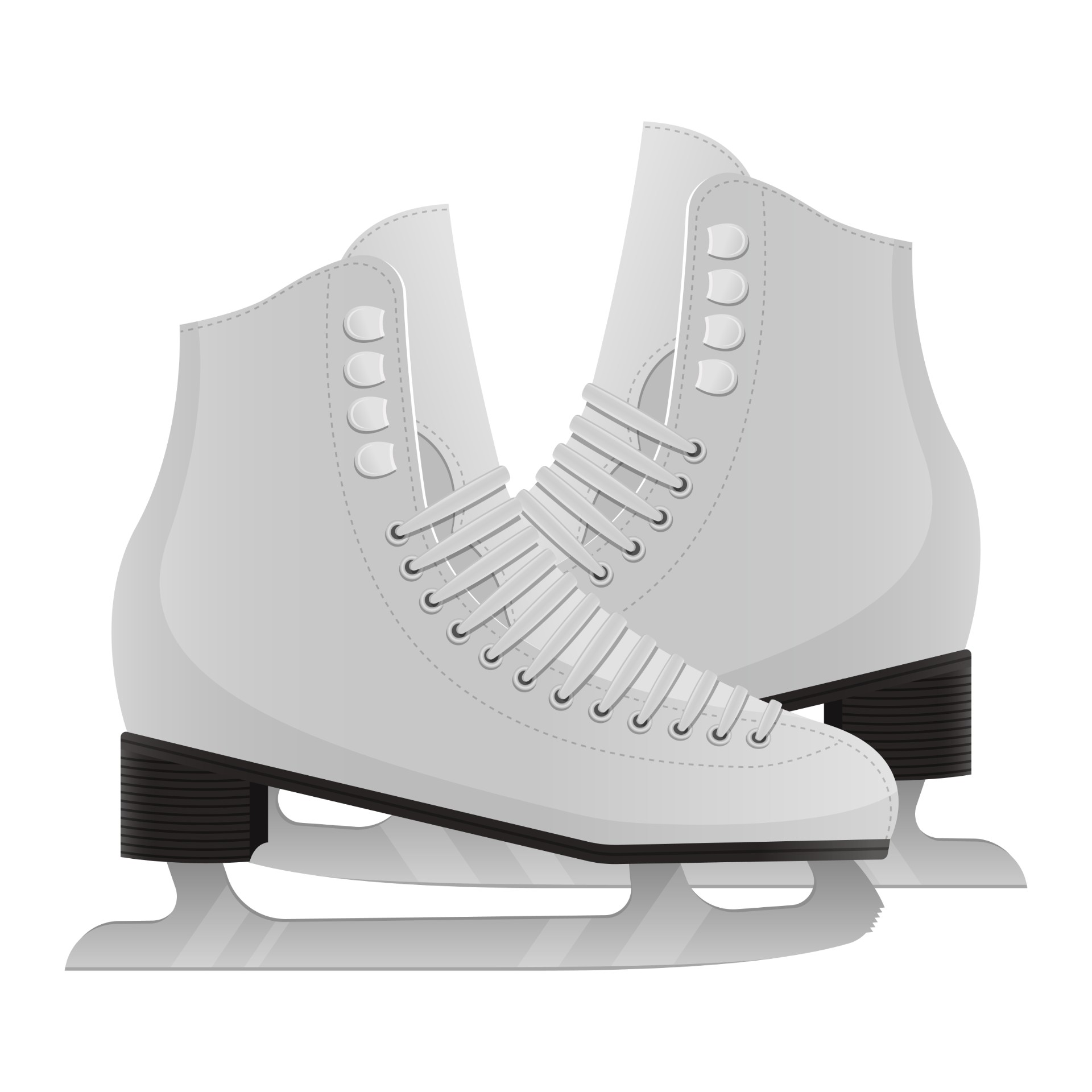 白色溜冰鞋插图0