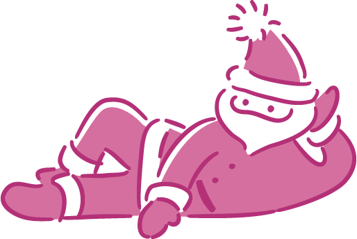 侧躺着的圣诞老人插画4