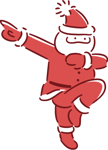 手舞足蹈的圣诞老人插画2