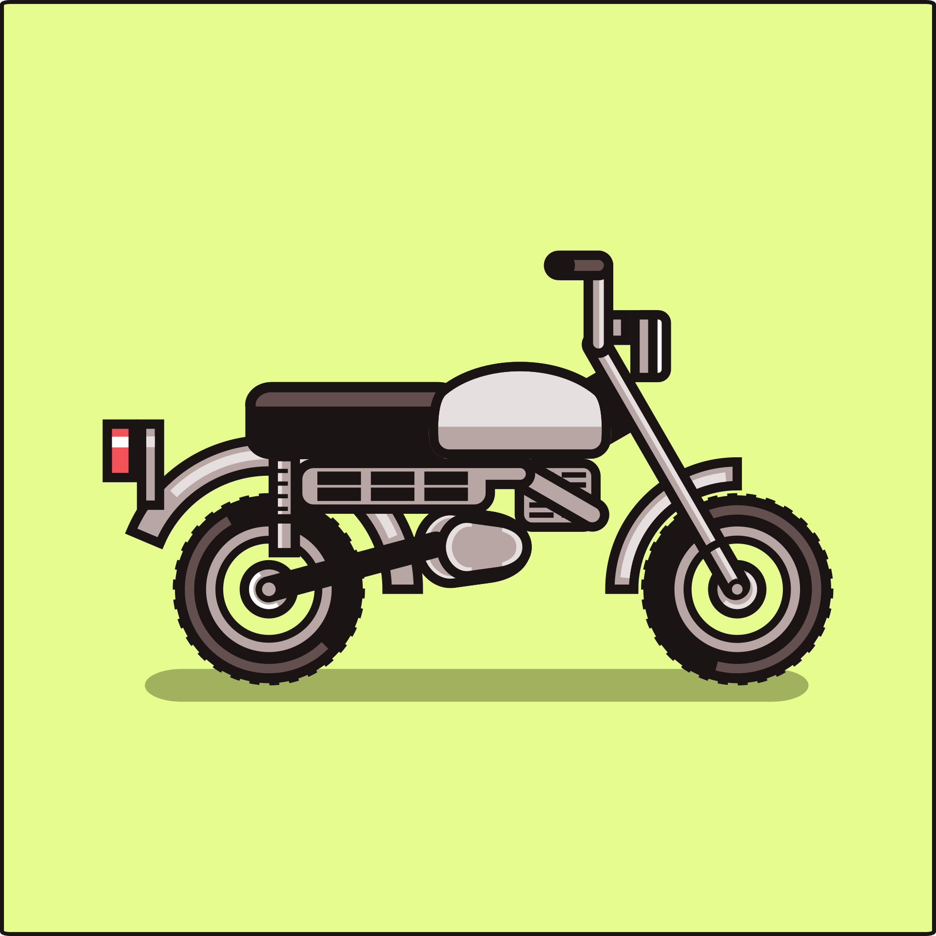 卡通摩托车插图0