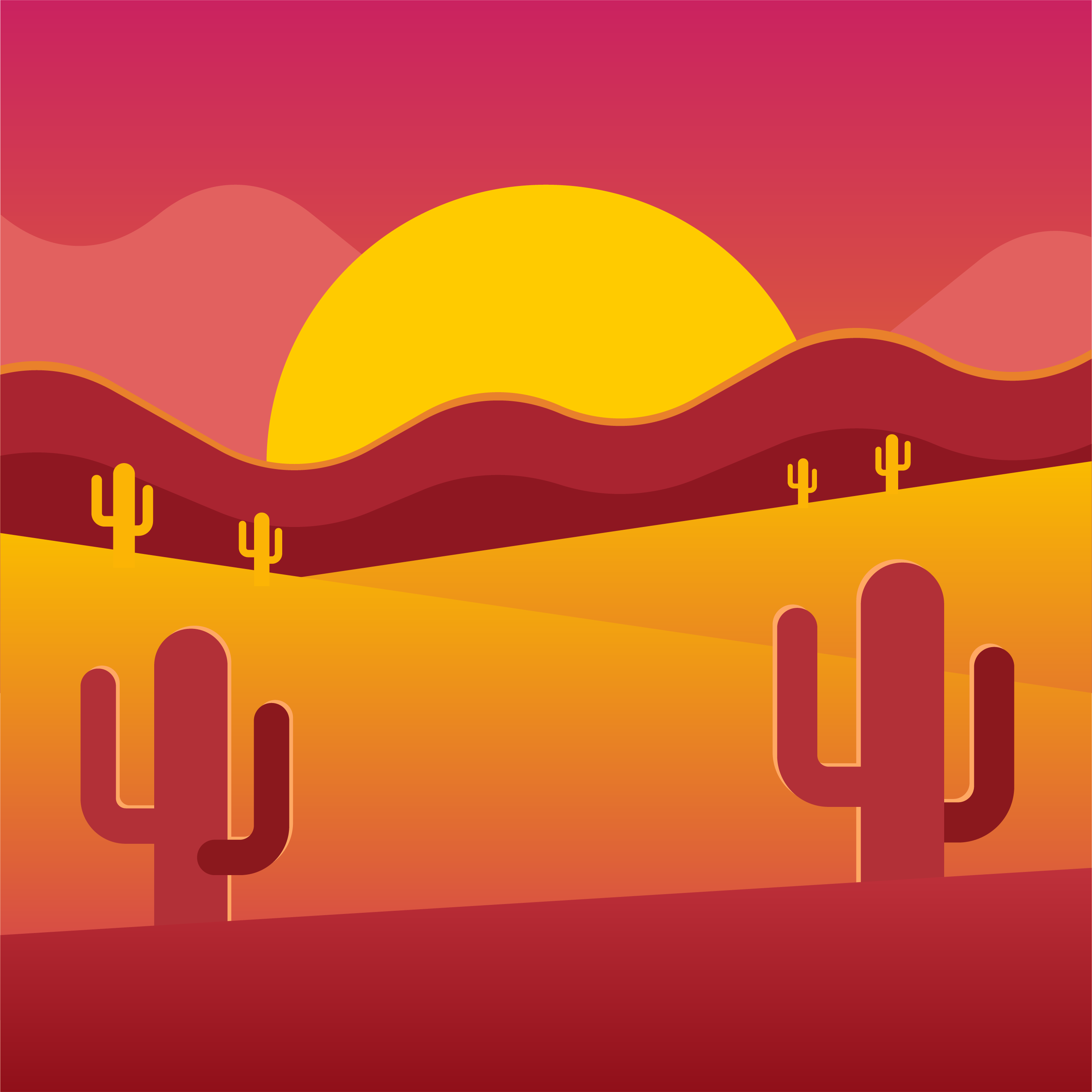 沙漠落日景观插图0