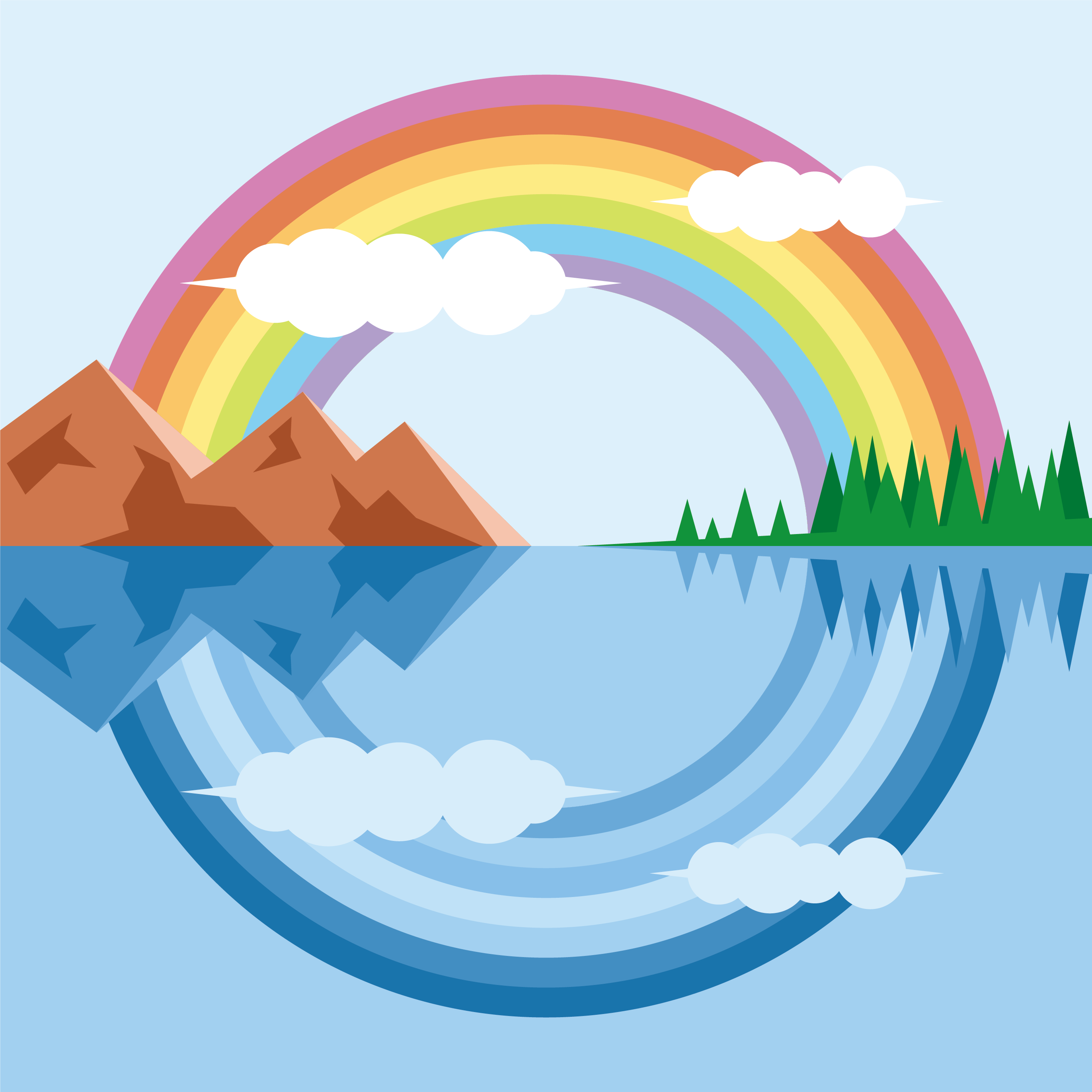 湖面上的彩虹插图0