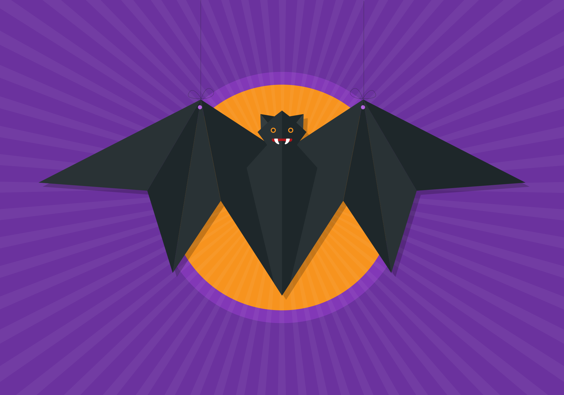 吊着的折纸蝙蝠插图0