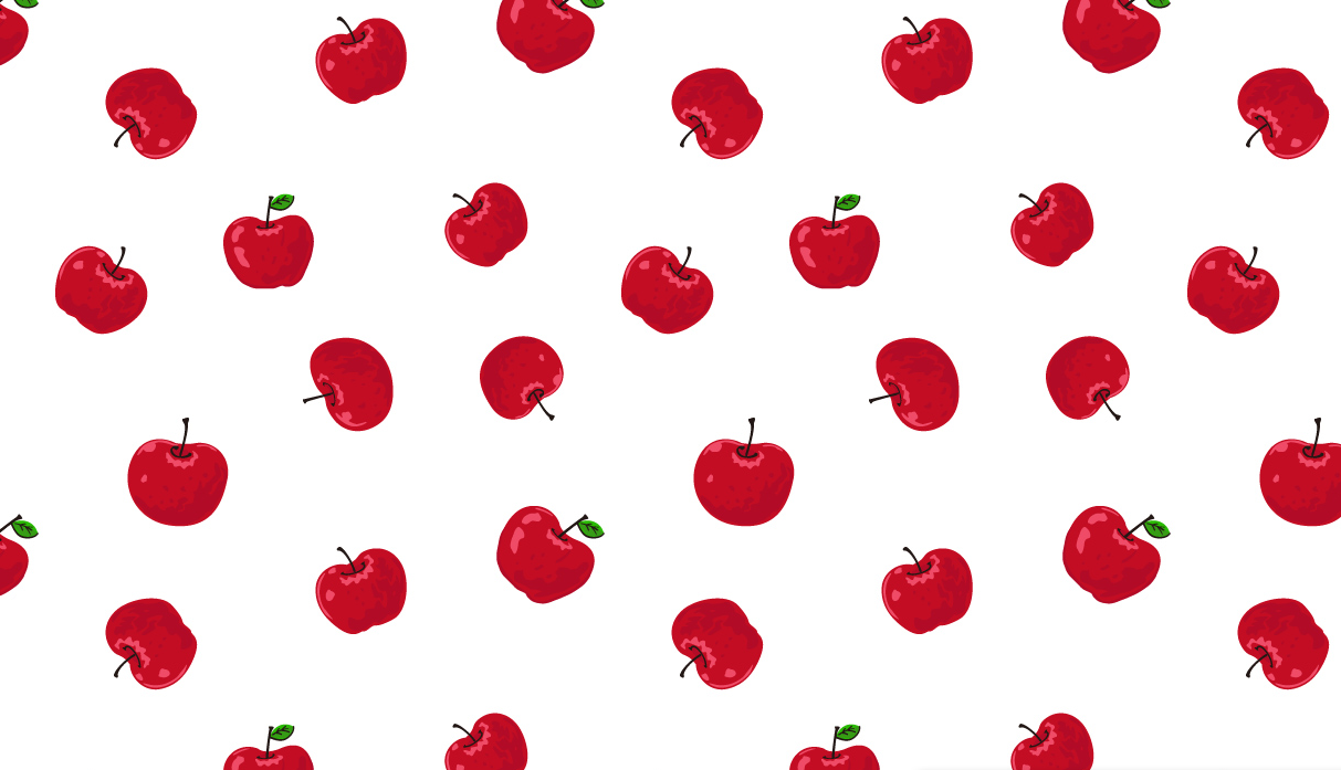 红苹果卡通背景图0